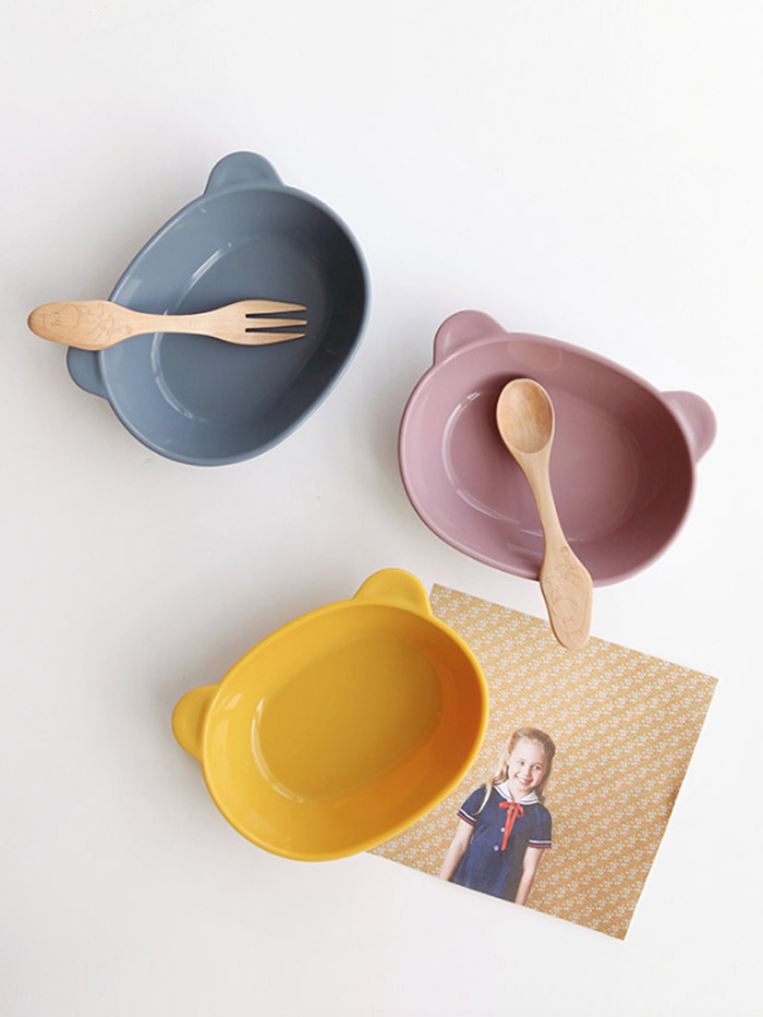 파스텔 실리콘 어린이 접시(3color)